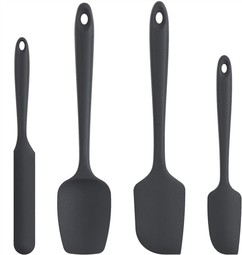 U-Taste Silicone Spatula Set with 600 Degrees Fahrenheit Heat Resistant (Black)...